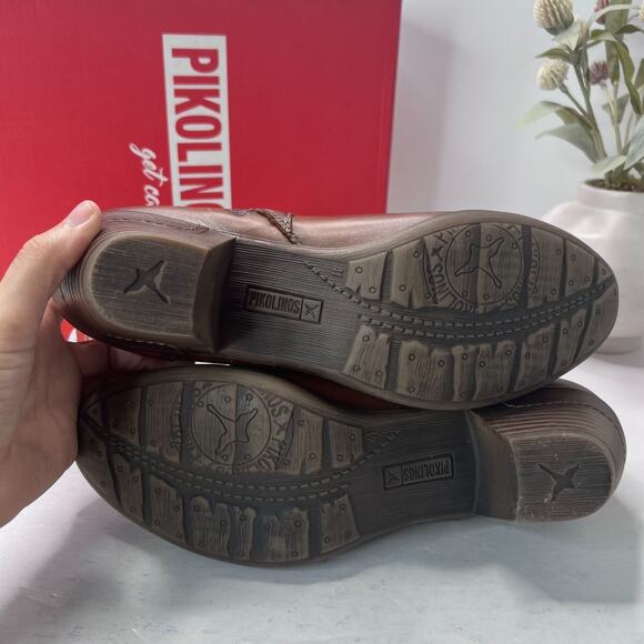 Pikolinos Rotterdam Leather Ankle Booties 902-8932 Brown Women 10.5/EU 41 NWB - Picture 9 of 11